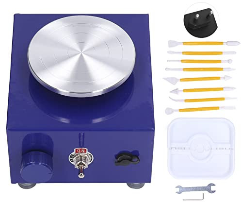 Mini-Töpferscheibe Töpfermaschine Lebkuchenhaus-Set Töpferscheiben Zubehör Töpferscheibe für Erwachsene Keramik-Töpferhocker für Kinder Runder Hocker Töpferscheibe für Kinder
