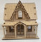 Plain blank Make your own MDF Dolls House Kit miniature doll house 1:24 scale, craft project, model making, childrens diy paint decorate
