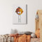 A.S. Création Leinwandbild Kinderzimmer Tiere Vogel - Kunstdruck orange gelb - 50x70 cm Hochformat - moderne Wanddekoration Schlafzimmer Wohnzimmer Küche - Bild auf Keilrahmen