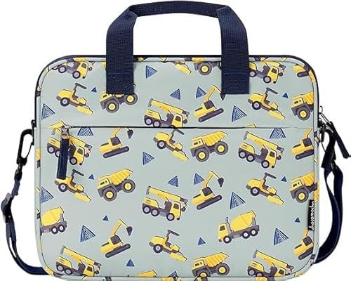 Choco Mocha 12.5 Zoll Kinder Tablet Tasche, Tablet Tasche Hülle für Fire HD 10 8, Fire 10 8 iPad, Kids Tablet Bag, Auto-grau
