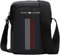 Tommy Hilfiger Herren Umhängetasche Mini Reporter Klein mit Reißverschluss, Schwarz (Black), Einheitsgröße