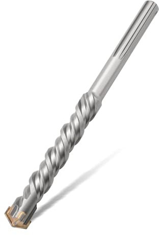 Foret SDS MAX 18 x 260 mm, avec 4 tranchants en carbure cémenté, foret à béton idéal pour percer dans la pierre, le béton, la pierre naturelle et la maçonnerie de briques, pour marteau perforateur