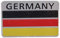 3D Alu Deutschland Fahne Flagge Sticker Aufkleber Auto Metall Aufkleber Germany 8 x 5 x 0,2 cm