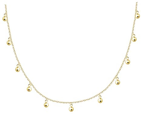 Sofia Milani - Damen Halskette 925 Silber - vergoldet/golden - Kugel Anhänger - N0713