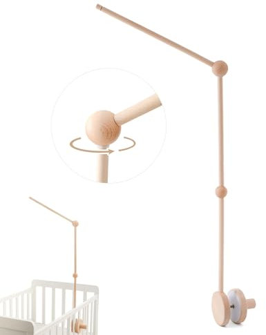 Promise Babe Mobile Baby Mobile Halterung Holz Babybett Holz Halter Gestell Mobile Halterung Series Geschenkidee (Big Size Upgraded Holder)