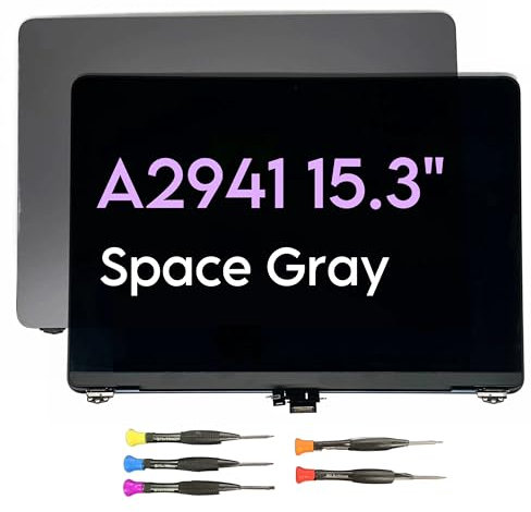 Fotisangea A2941 LCD Display Full Assembly Screen Panel 2023 Year (EMC 8301) for MacBook Air Retina 38.9 cm M2 LCD Silver Space Grey/Starlight/Midnight (Space Gray)