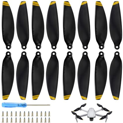 Tyafzzn Mini 3 Pro Propeller 16 Pcs,Drohnen Ersatzpropeller, Propellerblatt Ersatzteile mit Schrauben Zubehör, Zubehör für Drohnen, Geringes Gewicht, Geräuscharm, Stabiles Flugdrohnenzubehör