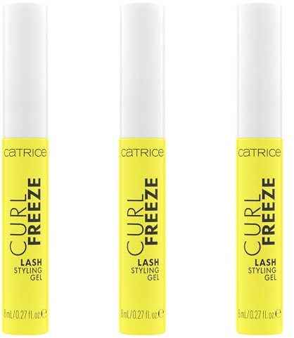 Catrice Curl Freeze Lash Styling Gel, Wimperntusche, Nr. 010, Schwarz, fixierend, sofortiges Ergebnis, verlängernd, vegan, ohne Mikroplastikpartikel, Nanopartikel frei, ohne Parfüm, 3er Pack (3x8ml)