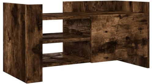 vidaXL Mobile Porta TV Rovere Fumo 80x35x40 cm in Legno Multistrato, supporto TV, credenza TV, mobile HiFi, mobile porta TV, porta TV