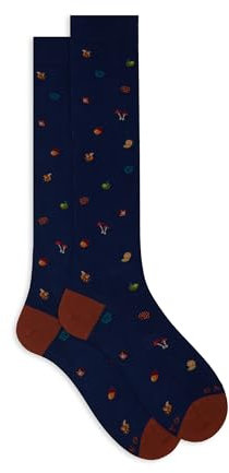 Gallo Calze lunghe uomo blu fantasia autunno
