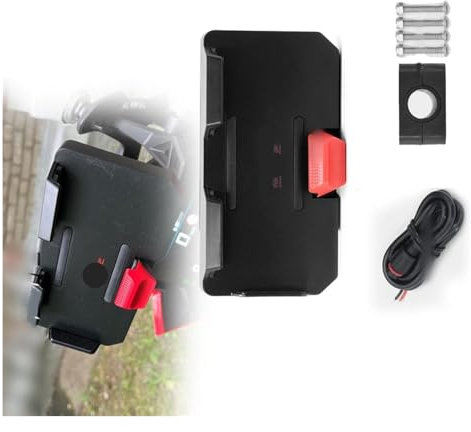 NIKISO Motorrad Navigation Halterung Für B&MW R1250GS R1250RS R1100GS F750GS F850GS F650GS S1000R S1000RR GPS-Telefon USB-Navigationshalterung Mit Kabellosem Laden 12/16/22 Mm