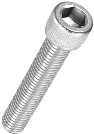 Kozelo 5Pcs Vis à Tête Cylindrique à Six Pans Creux - [M12-1.75 x 60mm] Douille Allen Entièrement Filetée en Acier Inoxydable 304 pour Moteur Électrique, Impression 3D, Argenté