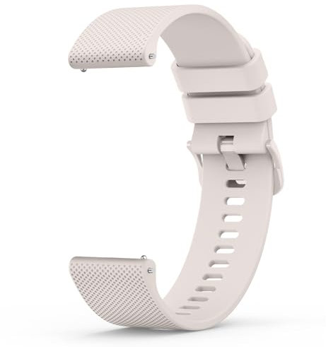 Bracelet Garmin Compatible avec Forerunner 245/Vivoactive 3/Forerunner 645, Bracelet Silicone de Rechange pour Venu/Vivomove HR Smart Watch (Starlight)