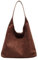 Leder Tote Handtasche Damen Groß Shopper Wildleder Shoulder Uni Hobo Tasche Schultertasche Slouchy Beuteltasche Damen-Shopper (Kaffee)