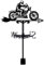 SUPERDANT Motorrad Mann Wetterhahn Retro Motorrad Wetterfahne Für Dachmontage Motorrad Metall Weather Vane Für Garten Wetterfahnen Für Bauernhof Hof Im Freien Dekor