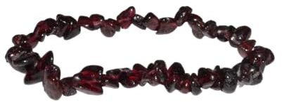 Natural Chip Bead Crystal Healing Chakra Gemstone Bracelet Protection Gem Stone (Garnet)
