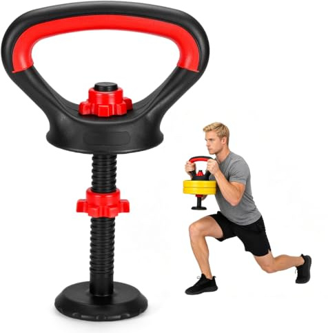Besportble Adjustable Kettlebell Handle with Stable Base Versatile Strength Training Tool Converts Dumbbells for Gym and Home Workouts