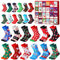 Adventskalender 2024 Frauen Adventskalender Socken,24 Paare Geschenke für Adventskalender Frauen Weihnachtskalender 2024 für Frauen Weihnachtssocken Damen 39-42 Adventskalender Weiblich