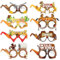 8 Stücke Western Cowboy Party Brille Dekoration Cowboy Papier Brille Photo Booth Props Party Gefälligkeiten Vorräte für Karnevals Country Wild West Cowboy Themeed Party Junggeselle Cowgirl Geburtstag