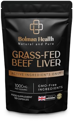 Grass-Fed Beef Liver Capsules | 1000mg Freeze-Dried Bovine Liver | Supports Energy, Immunity, Metabolism & Vitality | 120 Capsules | Nutrient-Dense Organ Supplement | Non-GMO | Gluten-Free