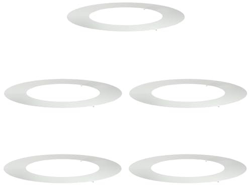 vidaXL Anillos Planos para árboles 5 pcs Plateado Ø50 / 80 cm, Maceta Redonda Moderna de Metal, para Interiores y Exteriores, decoración Decorativa, Anillo Suave