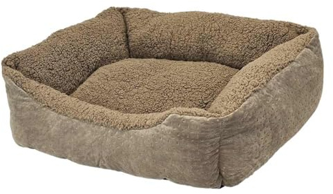 Nobby Komfortbett eckig Classic Teddy Taupe L x B x H: 60 x 50 x 18 cm