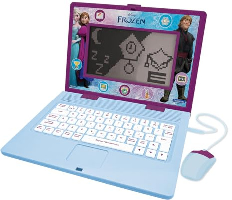 Lexibook, Die Eiskönigin, Lern-Laptop für Kinder, JC599FZi3LXB | Deutsch/Englisch, 170 Aktivitäten, großer Bildschirm, Lernspiele und Musik