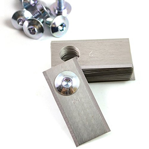 Pack 9 Auto robot cortacésped cuchilla cortadora de césped de acero inoxidable con tornillos para Honda l39 W17.5t 0,6 mm