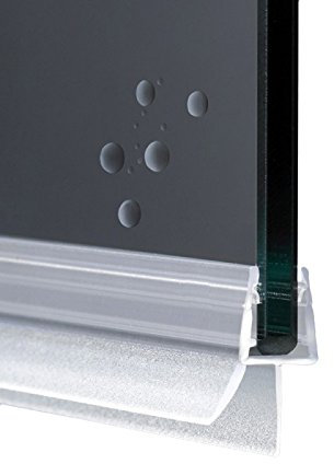 Guarnizione Box Doccia Sottoporta in PVC per Vetro 6mm 7mm 8mm Made in Italy Facile da Installare Packaging Ultraresistente (200cm lunghezza) - EC-204