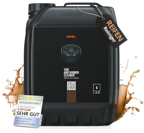 ADBL Tire and Rubber Cleaner (5L) – Leistungsstarker Reiniger für Reifen und Gummi – Entfernt mühelos Schmutz, Fette und Reste von Pflegemitteln – Vorbereitung für Reifenpflege & Dressings