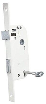Bricard 2684 Serrure à encastrer axe 40 mm pour Porte de Chambre, Clés de sûreté 4 Gorges, Coloris Blanc