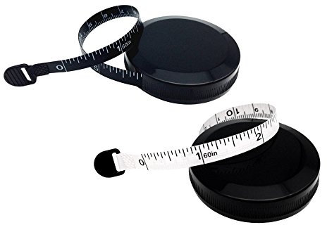 Maßband für Körpermaß Klein Messband für Schneider 60 Inch 150 cm (Schwarz + Weiße)