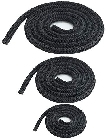 Ofendichtung Kaminofen Runddichtung Kordel Schnur hitzebeständig Scheibe Tür 16mm 3 Meter Dunkelgrau/Anthrazit