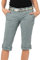 FRESH MADE Damen Capri-Hose 3/4-Shorts mit Metallic Gürtel Blue M