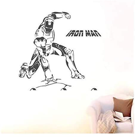 Großer Iron Man Wandtattoo Abnehmbarer Aufkleber Wohnkultur Diy Kids Vinyl Art Wandbild 57 * 54Cm