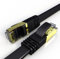 VEEtOP Cable Ethernet Cat 8 de Red con Conectores rj45 Oro para 40 Gigabit Internet LAN Plano - 2m Negro