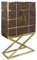 Casa Padrino Luxus Barschrank Braun/Gold 108 x 48 x H. 180 cm - Edler Weinschrank mit 2 Türen - Luxus Bar Möbel
