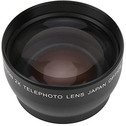 Teleobjektiv, 49MM 2X Vergrößerung Teleobjektiv Aluminiumlegierung Telekonverterobjektiv für 49mm Kameraobjektiv und 62mm Filter