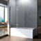 Duschwand für Badewanne 100x140cm 2-teilig Faltbar Duschtrennwand Faltwand Badewannenaufsatz Duschabtrennung 6mm Nano Glas
