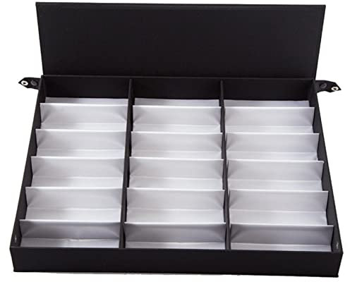 Brillenbox Brillen Display Brillenkoffer, Sonnenbrillen Organizer 18 Slots Rack-Speicher-Behälter-Halter for Brillen Brillen Lesebrille Vitrine Collector Ständer Brillenaufbewahrung Sonnenbrillen Aufb