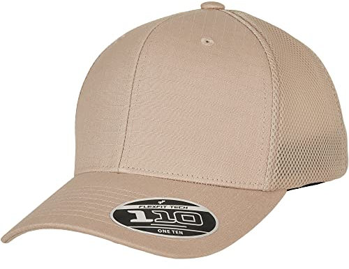 Flexfit Unisex 110 Ripstop Mesh Cap Khaki, one Size