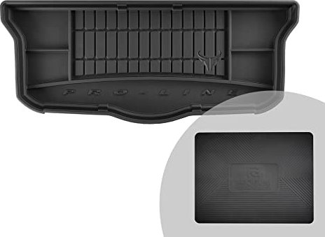 FROGUM ProLine 3D Gummimatte Exklusive Auto Kofferraummatte Kofferraumwanne für Citroën C1 II 2014-2022, für Peugeot 108 2014-2022, für Toyota Aygo II 2014-22| Bequemer Organiser | Die höchsten Kanten