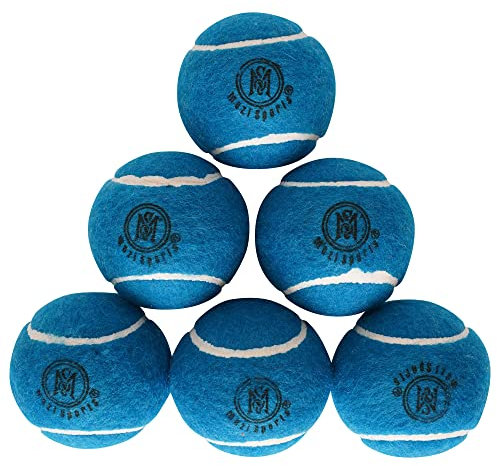 Mozi Sports Cricket-Tennisbälle, schwere Gummi-Tennisbälle für Cricket-Spiel, Gewicht 120 g, Blau