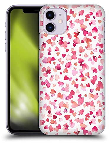 Head Case Designs Officially Licensed Ninola Red Hearts Mix Patterns Hard Back Case Compatible With Apple iPhone 11