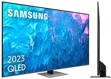 Samsung QLED Fernseher 4K 2023 65Q77C für Smart TV 65 Zoll mit QLED 4K Prozessor, Motion Xcelerator Turbo+, Q-'Symphony und Lautstärke 100% Farbe