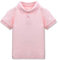 CUNYI Polo pour Garçons T-Shirt Uniforme en Coton Piqué Chemises d'école pour Enfants Hauts à Manches Courtes, Rose Pâle 130