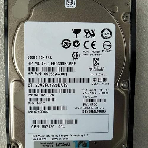 HDD Per 300 GB 2.5 SAS 64 MB 10000 RPM Per HDD Interno Per Server HDD Per 653955-001 EG0300FCVBF ST300MM0006 693569-001
