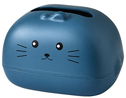 Surakey Kosmetiktücherbox, Feuchttücher Box, Kawaii Katze Taschentuchbox Taschentuchspender Tücherbox,Serviettenbox für Badezimmer, Wohnzimmer, Schlafzimmer, Auto und Büro