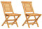 vidaXL Gartenstühle 2 STK., Gartenstuhl Stuhl Klappbar, Klappstuhl Holzstuhl Lattenrost-Design, Balkonstuhl Gartenmöbel, Massivholz Teak