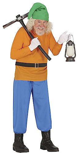 FIESTAS GUIRCA Déguisement Nain Conte de Fées Homme - Déguisement Nain Forêt Homme Taille S 46-48